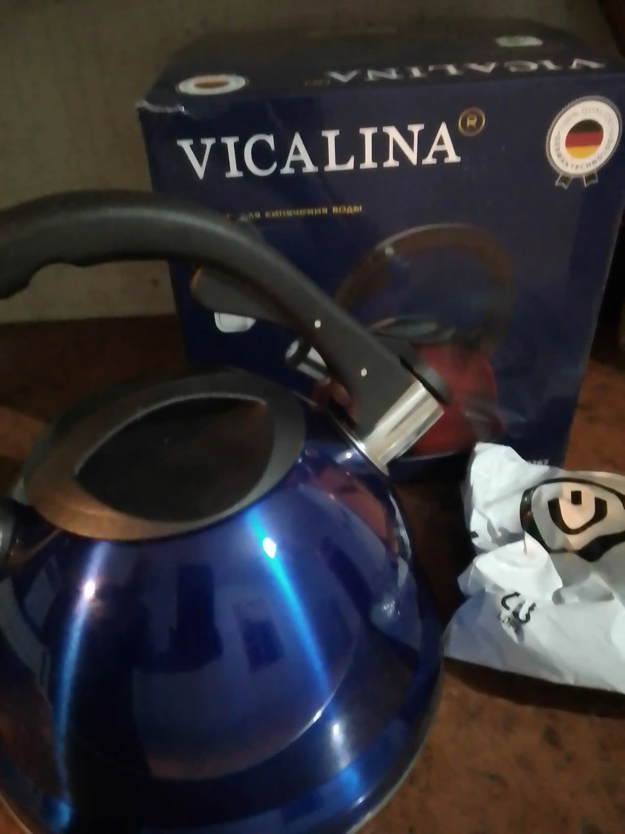 Чайник Vicalina, металлический, керамический, со свистком для всех видов плит