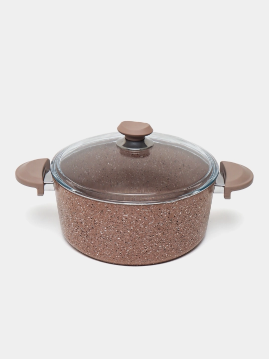 Granitdan yasalgan kuyishga qarshi qozon, O.M.S 3110 qopqoqli
