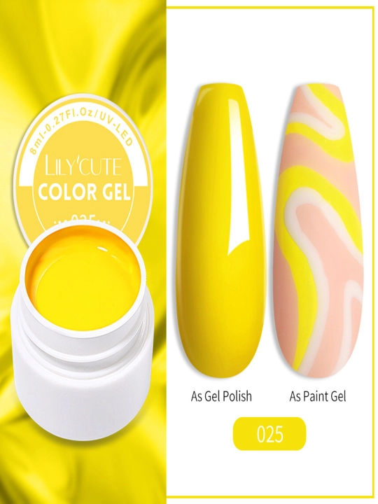 Rangli gelli tirnoq bo'yoqlari, 8 ml - 