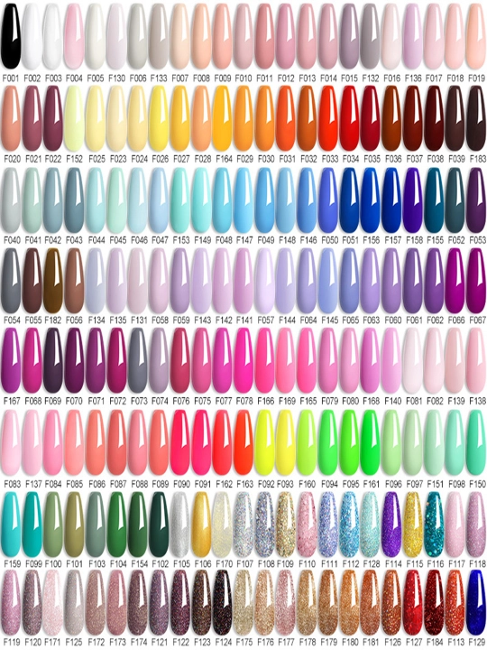 Gel-laklar, 100 ta rang, 7 ml baza, mixlar, manikyur