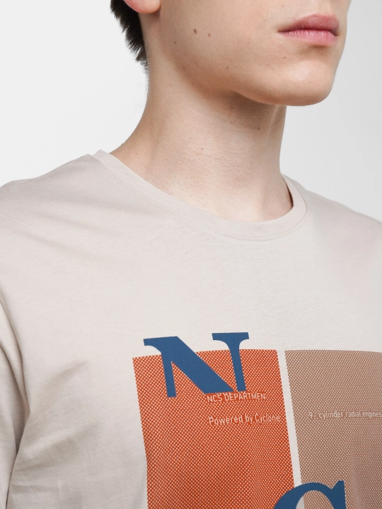 Erkaklar uchun qisqa yengli va printli futbolka NCS, o'lchamlari S-3XL