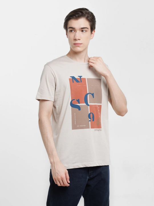 Erkaklar uchun qisqa yengli va printli futbolka NCS, o'lchamlari S-3XL