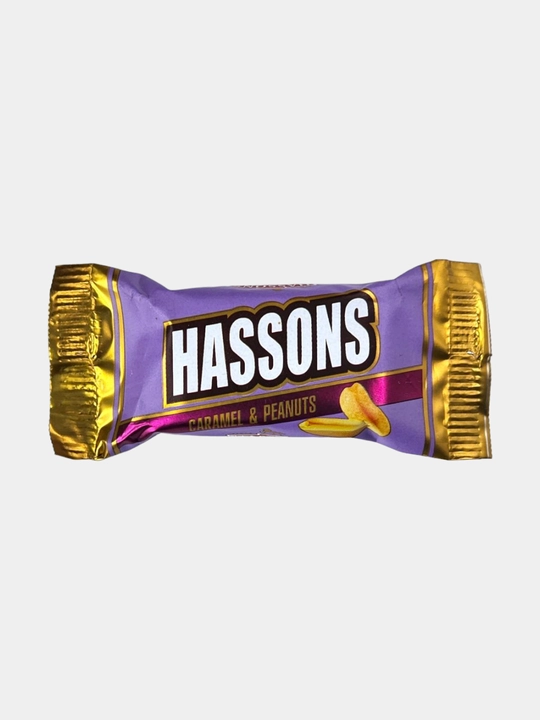 Kakao glazurlangan yer yongoq qoshilgan karamellik batonchik "HASSONS"