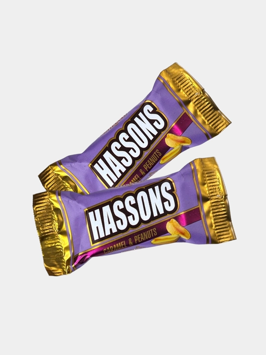 Kakao glazurlangan yer yongoq qoshilgan karamellik batonchik "HASSONS"