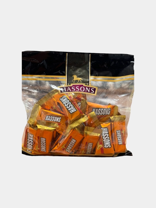 Kakao glazurlangan, yer yongoq qoshilgan karamellik batonchik "HASSONS" - 500 gr