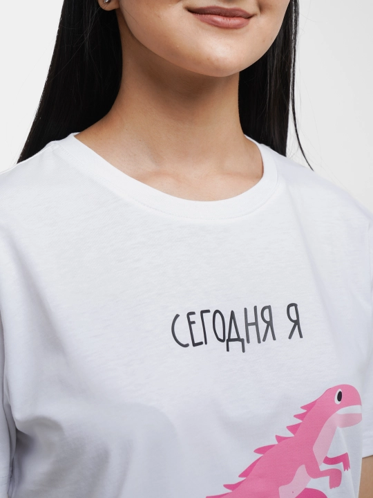 Футболки с принтом из хлопчатобумажной ткани