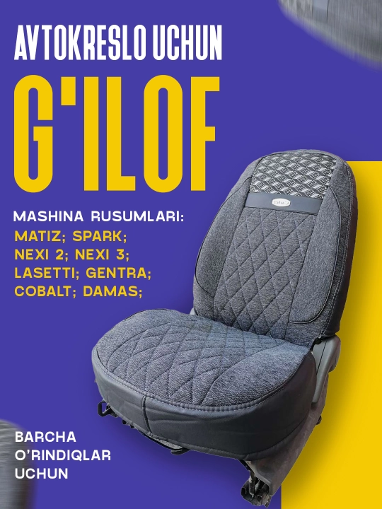 Avtomobil o'rindiqlari uchun qoplama