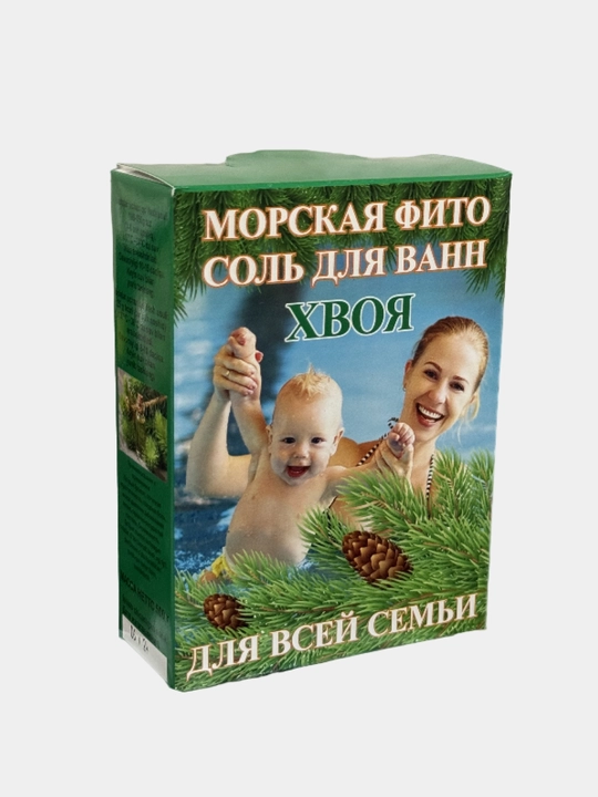 Соль морская для ванны, хвойная, с ромашкой, с чередой для детей и взрослых, 500 г