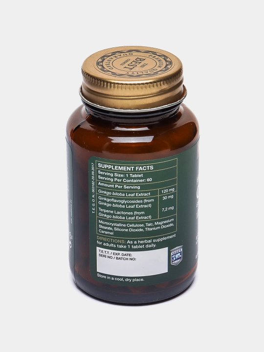 Nutraxin Ginkgo Biloba 120 мг, улучшает память и работу мозга, борется с депрессией