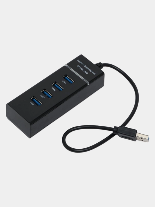 USB-Hub 3.0 4-port, sekundiga 5 GB, portativ hub
