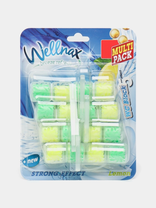 Блок для туалета Wellnax Blue Water, лимон, 50 г - 