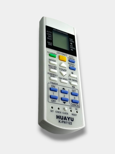 Panasonic konditsionerining masofadan boshqarish pulti