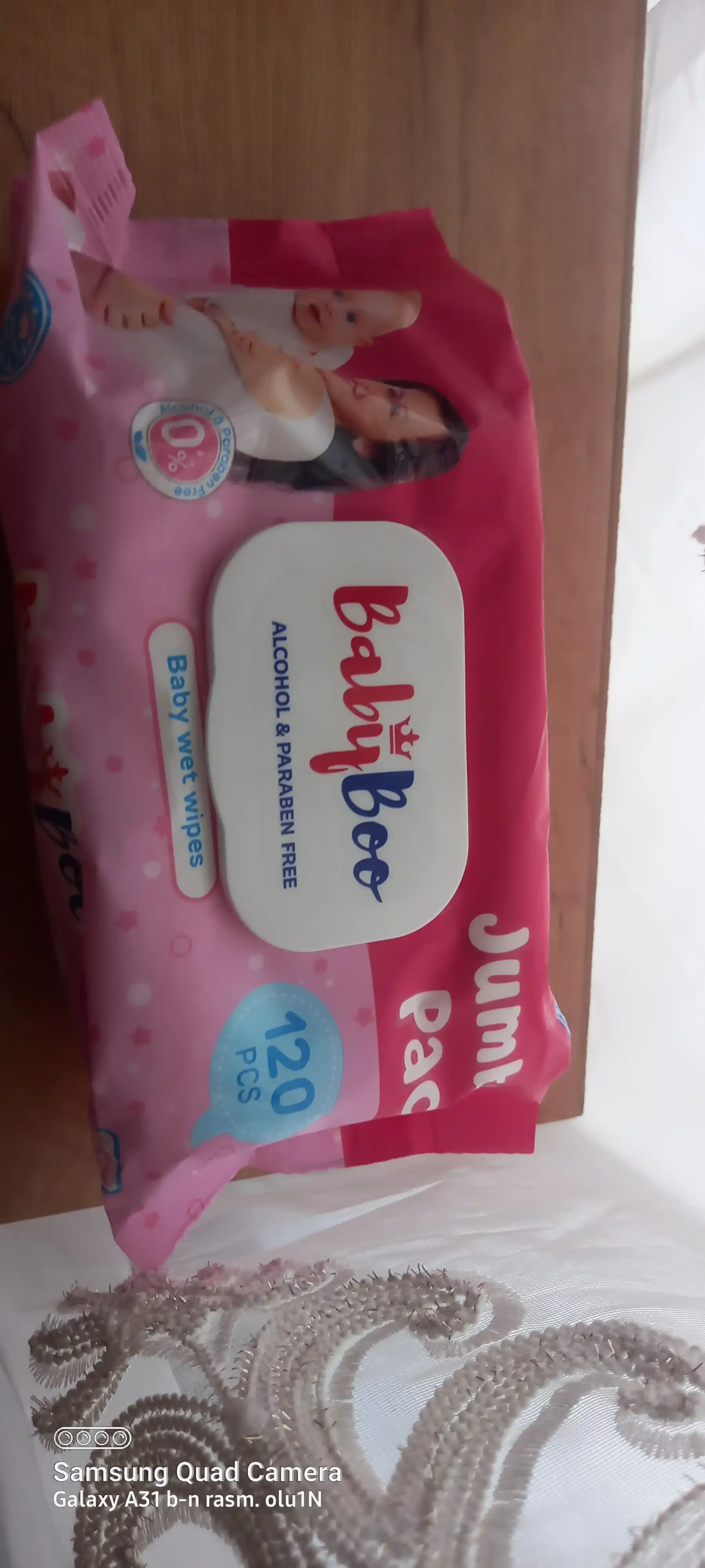 Nam salfetkalar BabyBoo, 120 dona