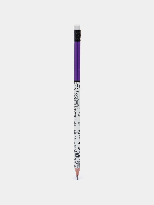 Qora grafit qalam Hatber Doodles, HB, o‘chirg‘ich bilan, BL065982