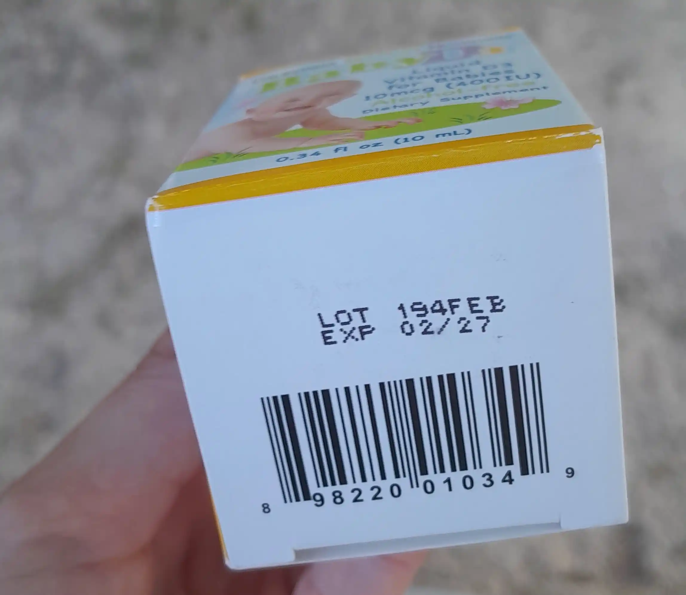 Жидкий витамин Д3 для детей California Gold Nutrition, Baby D3, 400 МЕ, 10 мл