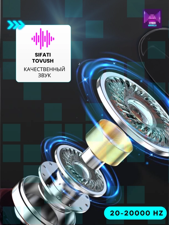 Simsiz sensorli quloqchinlar TWS YX06, faol shovqinni bosuvchi, ishlashi 6 soatgacha