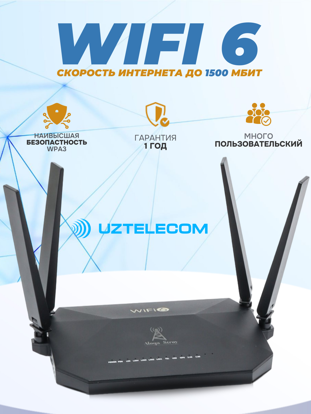 Роутер GPON Wi-Fi 6 подходит на Узтелеком EasyMesh ( 5.8 GHz - 2.4 GHz ...