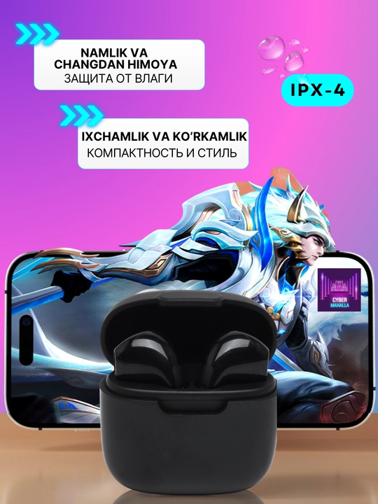 Simsiz sensorli quloqchinlar TWS B21, shovqinni faol bosuvchi, iOS va Android uchun