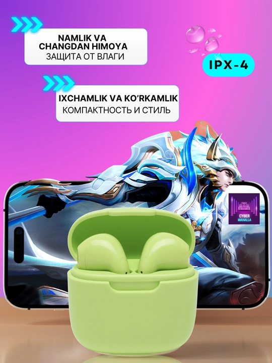 Simsiz sensorli quloqchinlar TWS B21, shovqinni faol bosuvchi, iOS va Android uchun