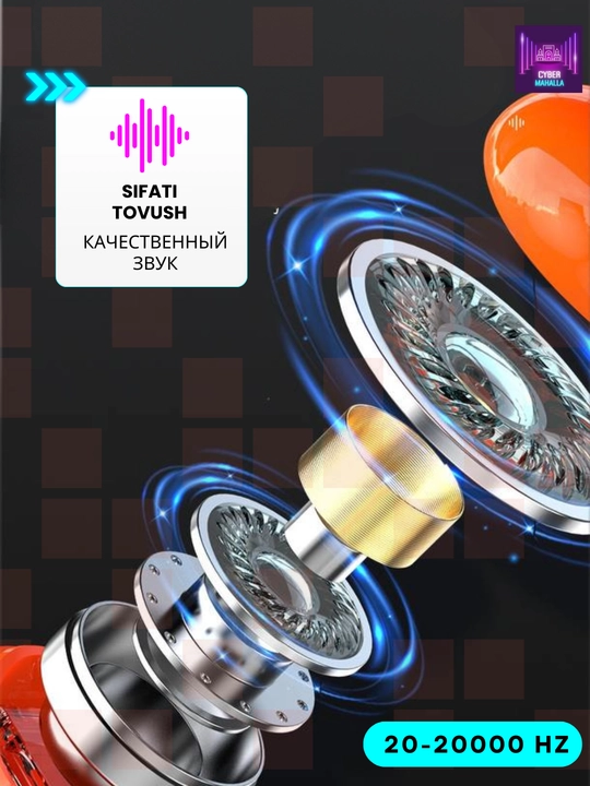 Simsiz sensorli quloqchinlar TWS YX06, faol shovqinni bosuvchi, ishlashi 6 soatgacha