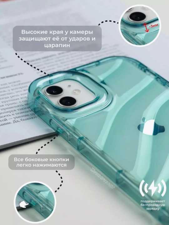 Chexol iPhone 7,8,XR,XS,11, 12, 13, 14, 15, 16, 17, Pro, Max, Plus, Mini, shaffof, silikon