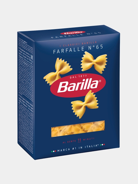Makaron Barilla Farfalle n.65 qattiq bug'doy, 400 g
