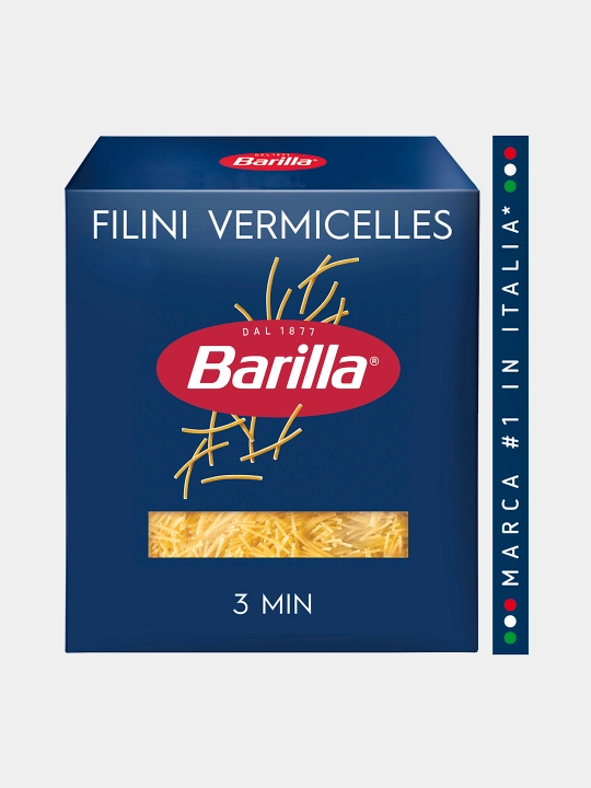 Макароны Barilla Filini Vermicelles № 30, из твёрдых сортов пшеницы, 450 г - 