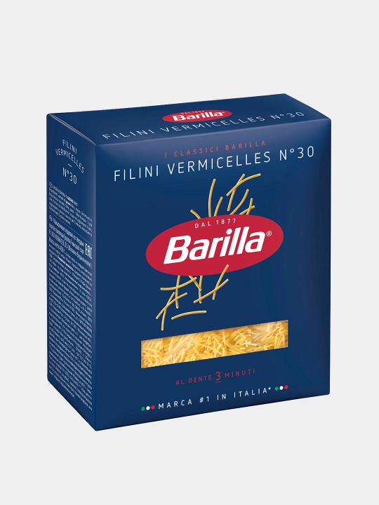 Макароны Barilla Filini Vermicelles № 30, из твёрдых сортов пшеницы, 450 г
