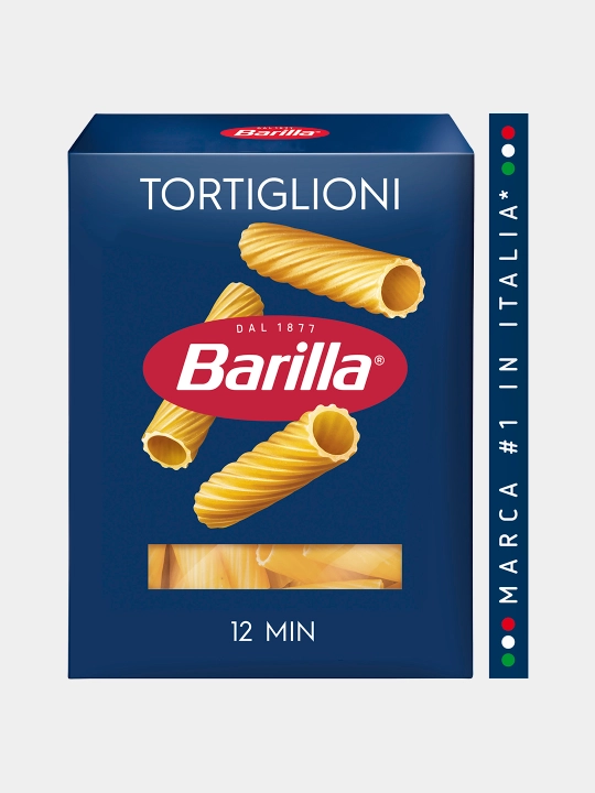 Макаронные изделия Barilla Tortiglioni n.83, из твёрдых сортов пшеницы, 450 г - 