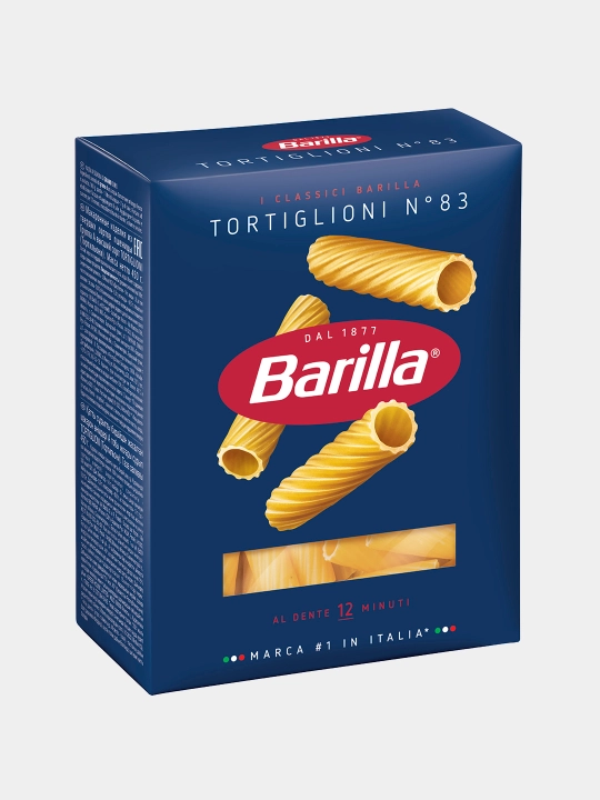 Makaron Barilla Tortiglioni n.83, qattiq bug'doy, 450 g