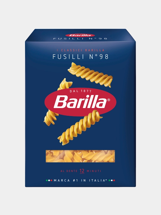 Makaron Barilla Fusilli n.98, qattiq bug'doy navlaridan, 450 g