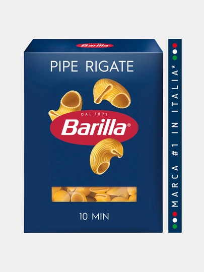 Макаронные изделия Barilla Pipe Rigate n.91 из твёрдых сортов пшеницы, 450 г — BARILLA-PIPE