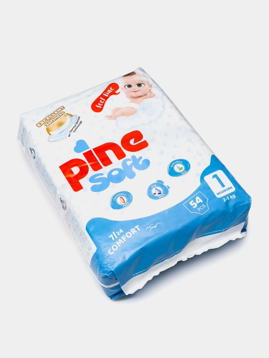 Детские подгузники для малышей Pine Air Soft Newborn, 2-5 кг, №1, 1 штука