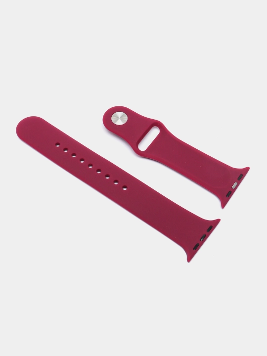 Ремешок силиконовый для Apple Watch  4, 5, 6, 7, 8, SE и Ultra, 40, 42, 44, 45, 49 мм