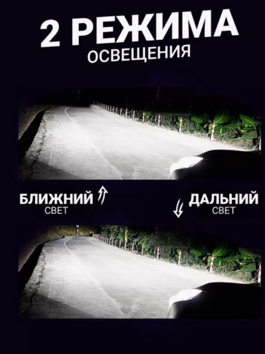 LED с полосками для автомобильных фар Y6D LED H4 Linza, 6000K, 12 Вт -24 Вт