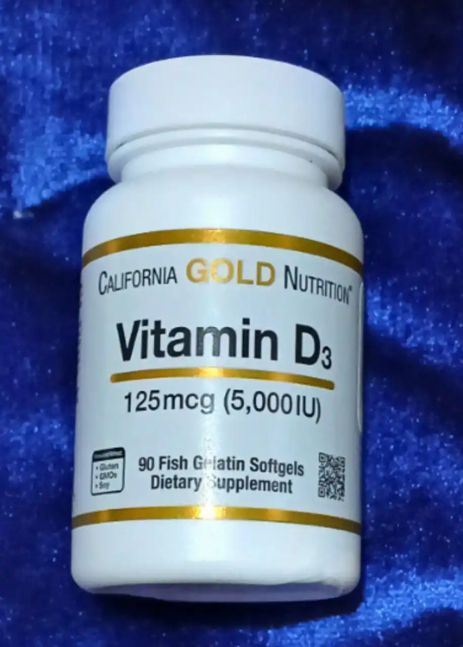 Витамин D3 California Gold Nutrition, 125 мкг 5000 IU, 90 капсул