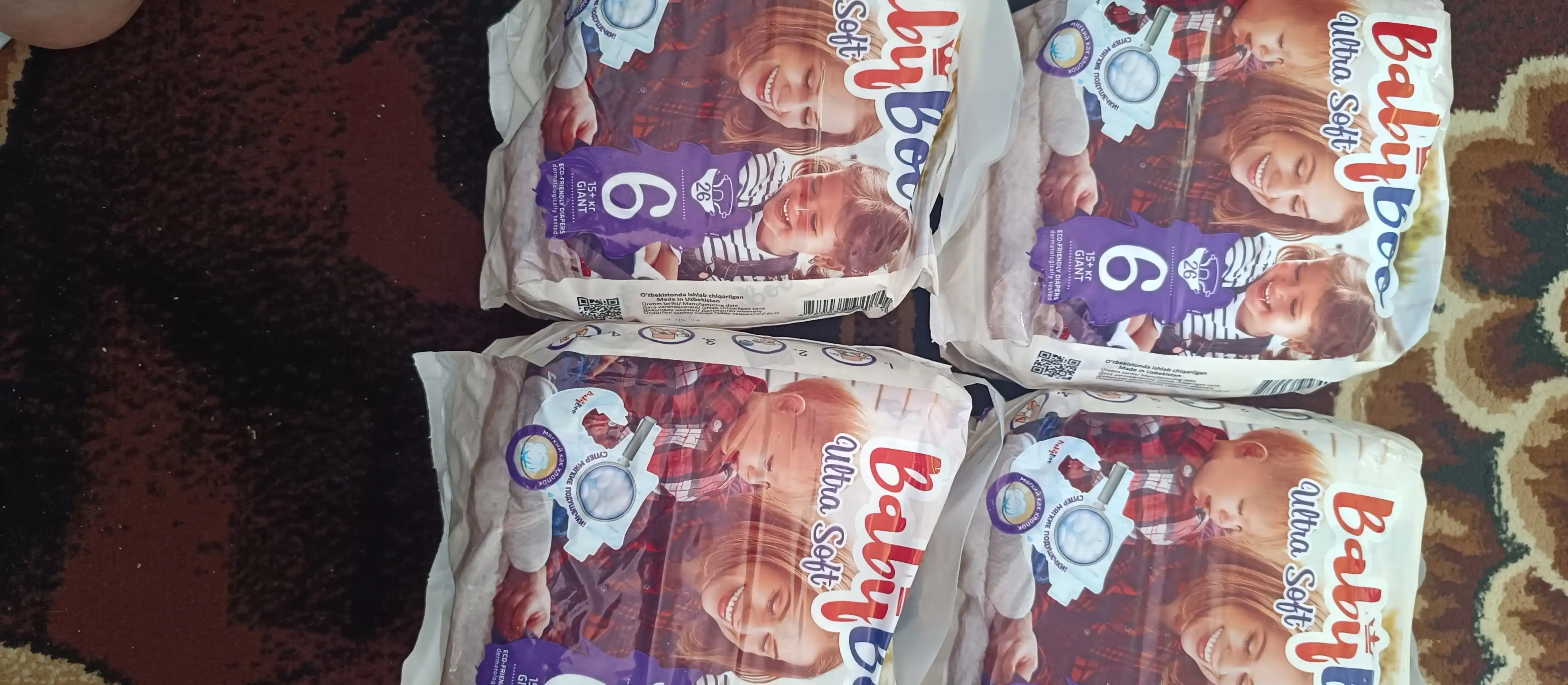 Детские подгузники BabyBoo UltraSoft №6, 15+ кг, 26 шт
