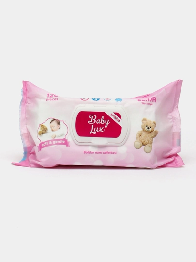Влажные салфетки Elma детские Econom/Baby Lux, 120 шт — SWWLNS-ELM5106-РОЗОВ