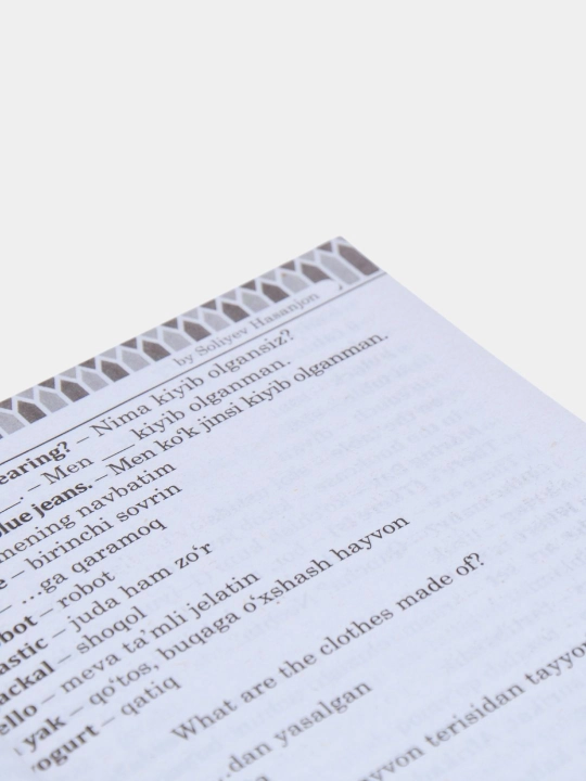 Unit Vocabulary — Hasanjon Soliyev, ingliz tili lug‘ati, 2–11-sinf, A1–B2