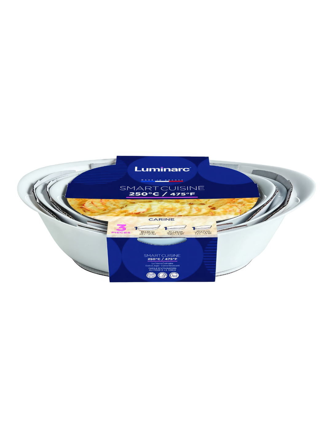 Набор форм для запекания, Luminarc Smart Cuisine Carine, 3 штуки