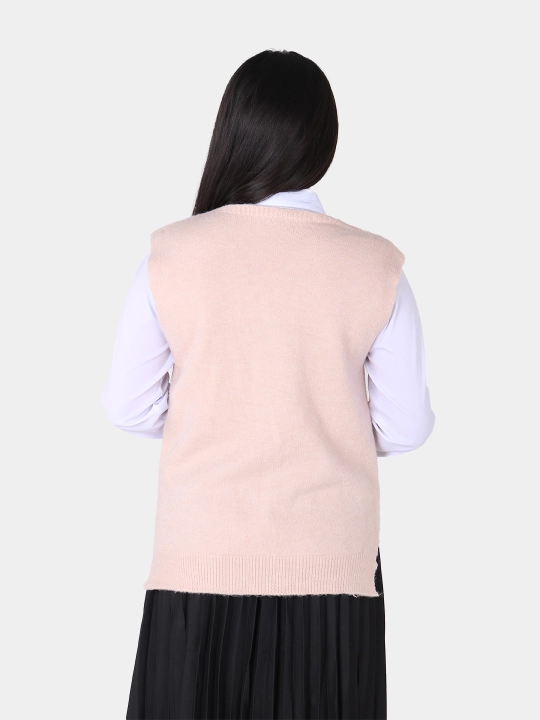 Ayollar kamzuli, angora, V-shakl yoqali