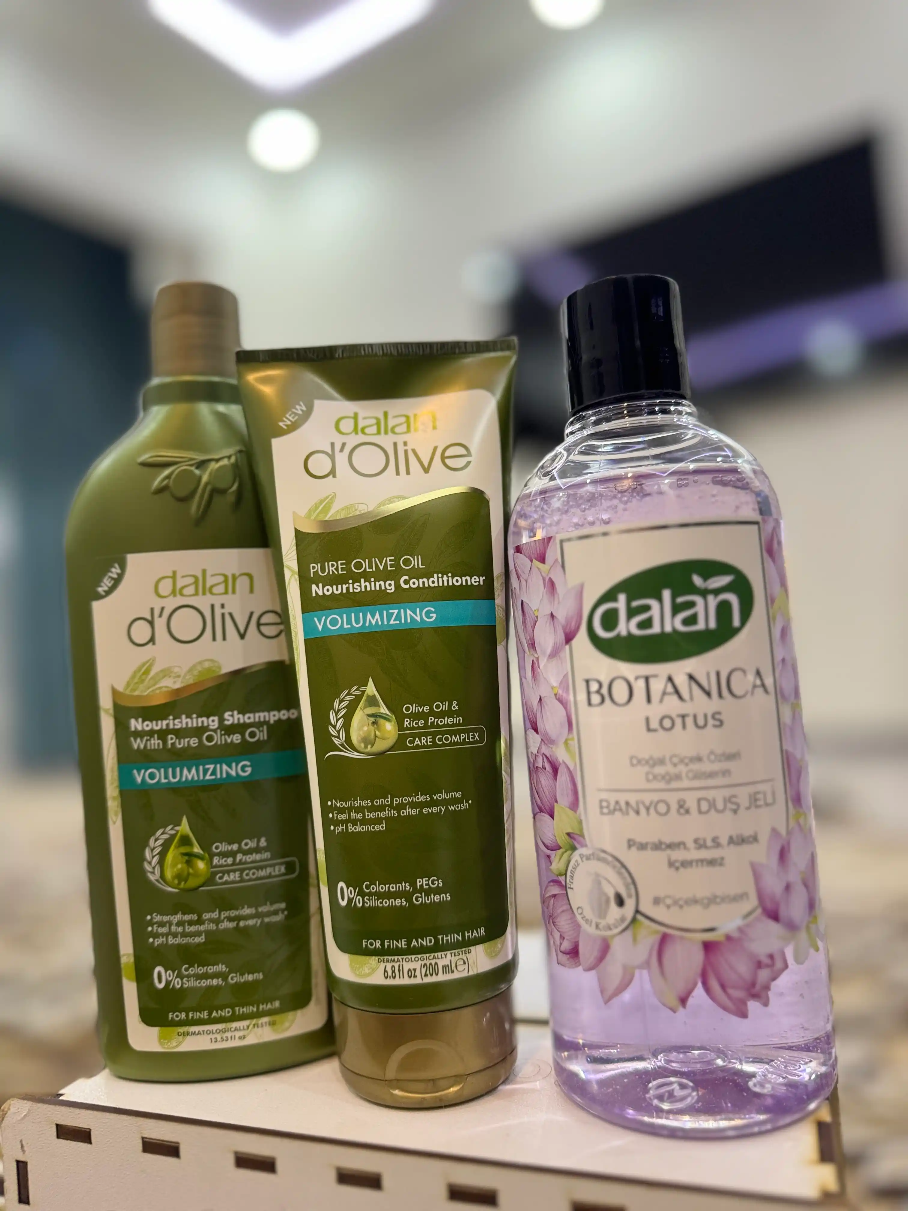 Шампунь для волос Dalan d'Olive Shampoo, 400 мл, Придание объема, с протеинами риса