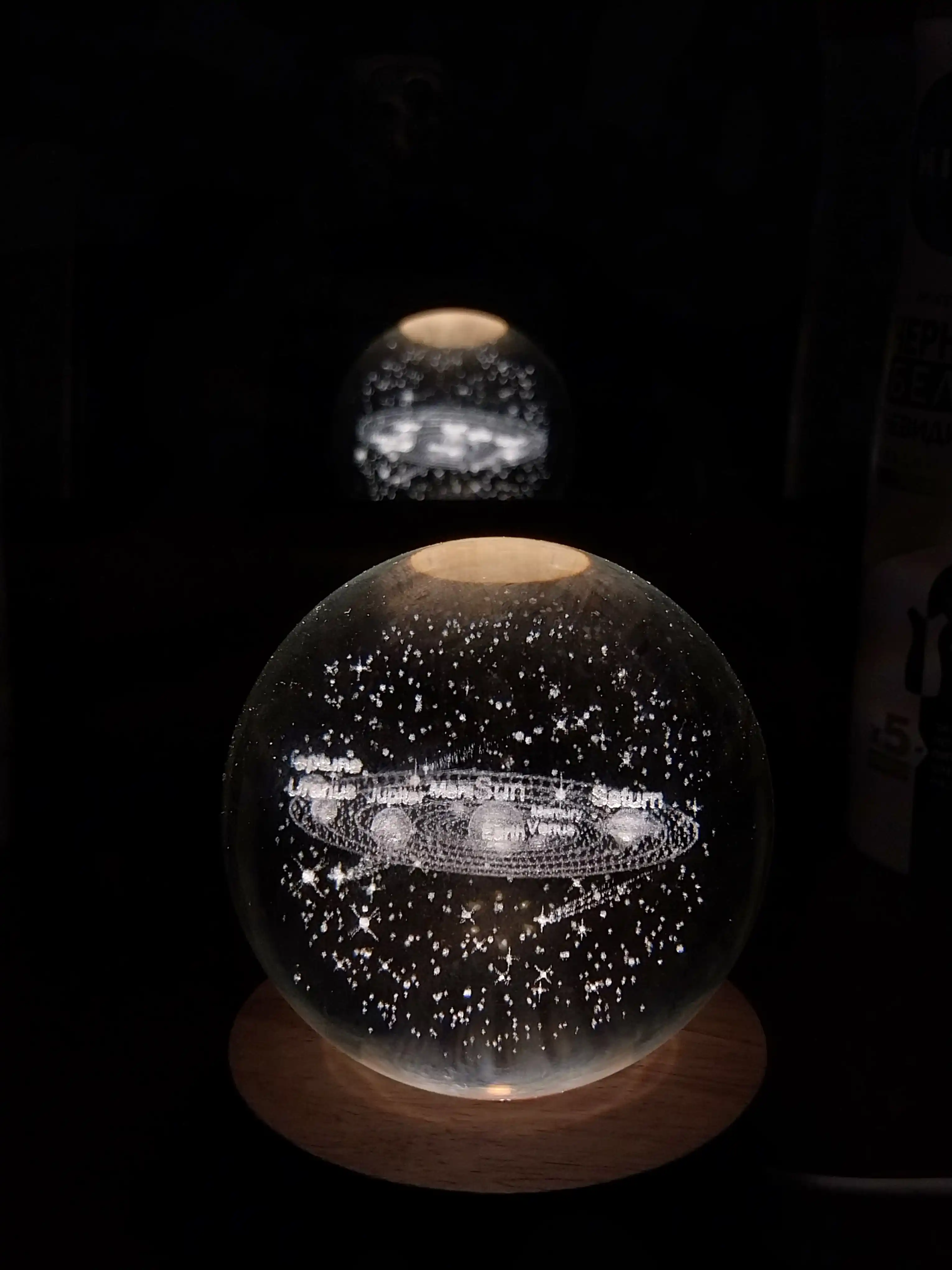 3D chiroq, svetilnik ko'rinishida galaktika shar, svetodiodli, USB, LED