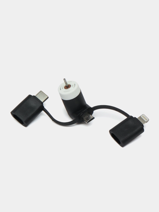 Portativ mini ventilyator, universal, "USB, Type-C, Micro, Lightining", 3 tasi 1 da