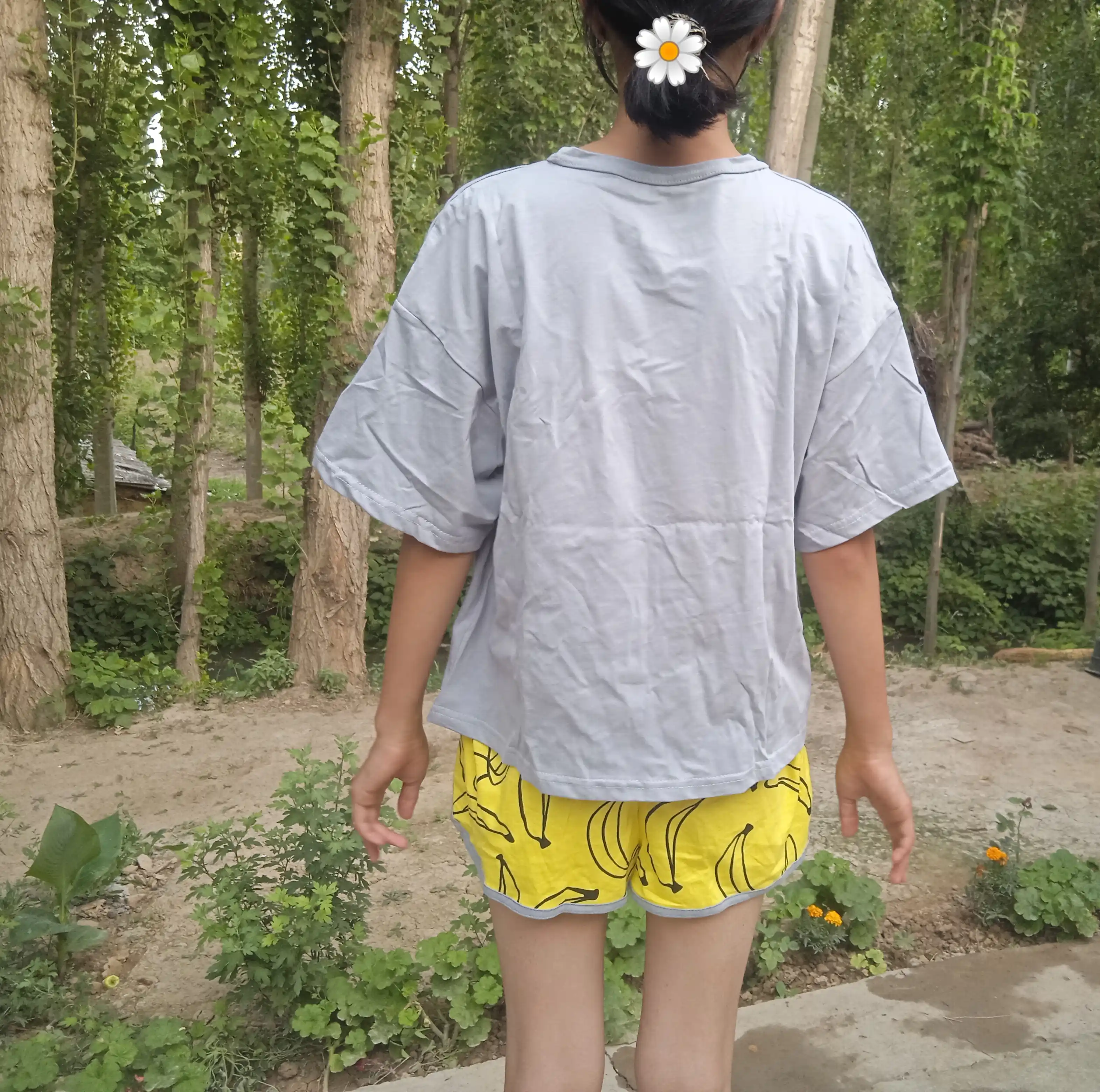 Женский комплект домашней одежды, футболка и шорты