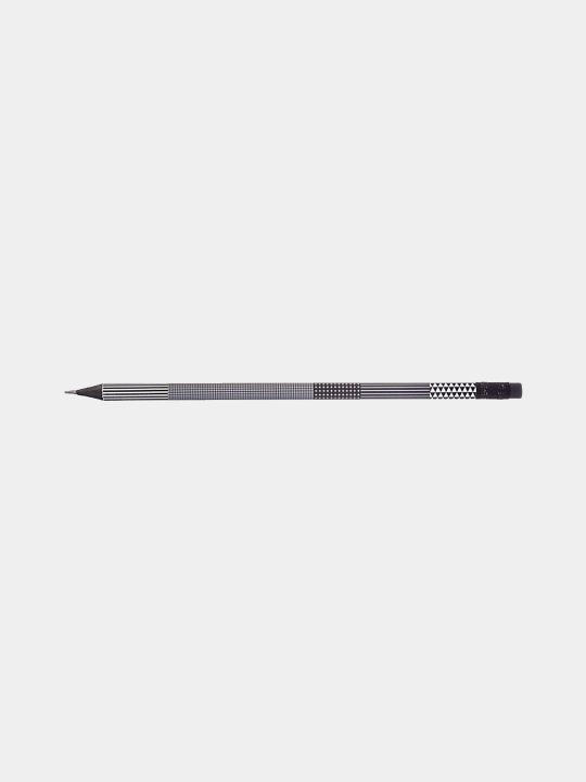 Qora grafitli qalam Hatber Patch Assorti HB BL079529, o'chirgichli - 