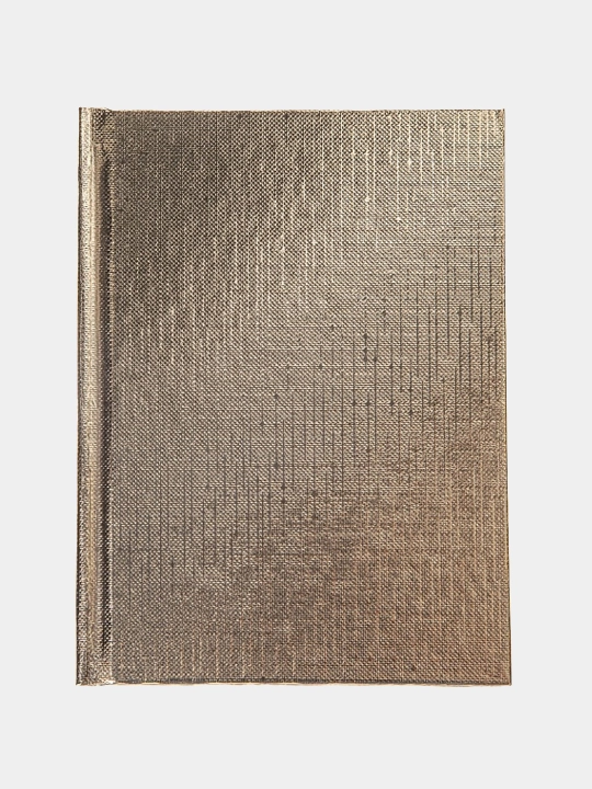 Eslatmalar uchun kitobcha Hatber Metallic, oltin rang, katakli/chiziqli, А6f, 64 varaq, bumvinil muqovali, 64ZKt6V564l