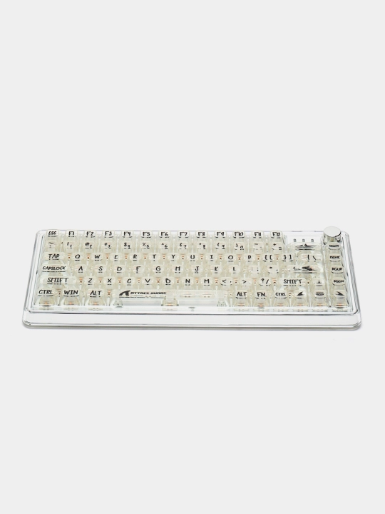 Mexanik klaviaturasi Attack Shark K75, oq kalitlar va RGB yoritgichli