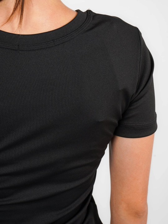 Ayollar uchun qisqa yengli sport futbolkasi, mayka, krop-top, fitnes uchun kiyim