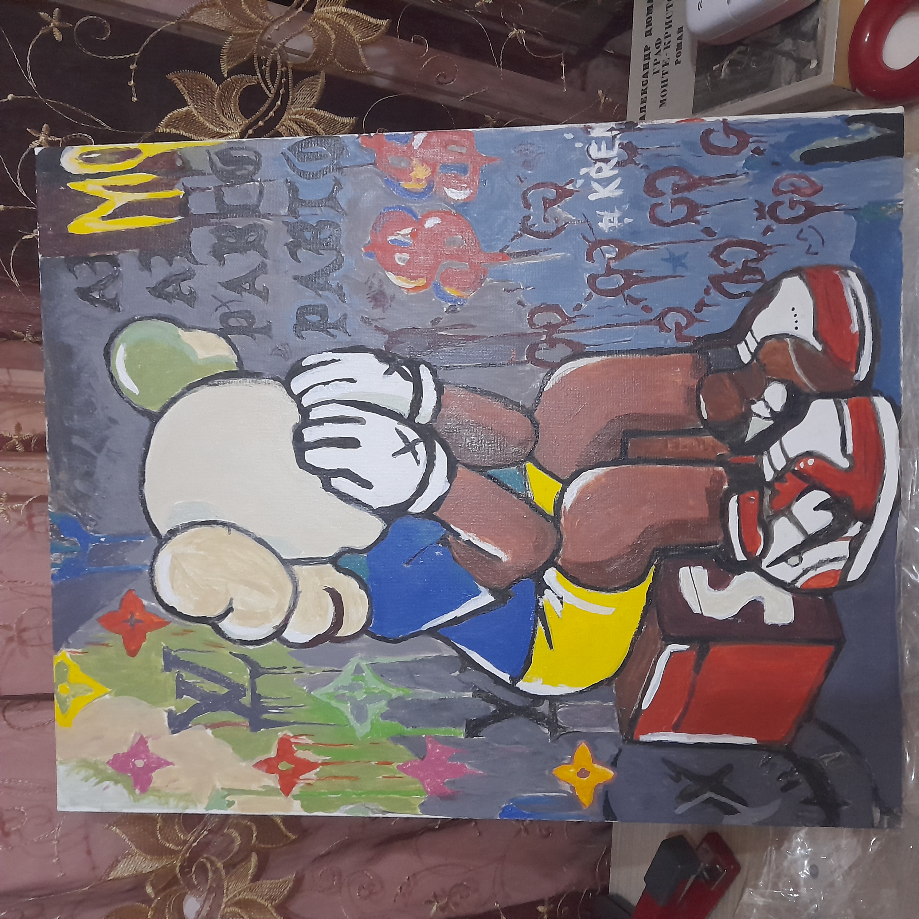 Raqamlar bo'yicha rasm "Kino va multfilmlar", asosli ramkaga tortilgan, 40 x 50 sm